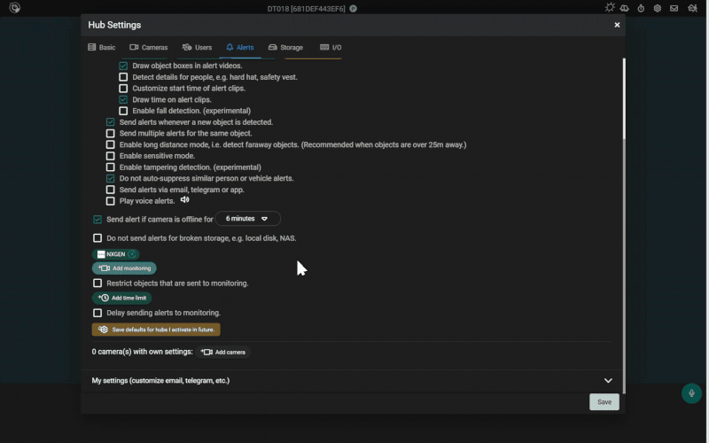 Camect Camera Addition
